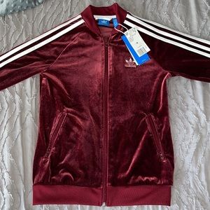 Kids Adidas Velvet Track Jacket Medium